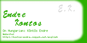 endre kontos business card